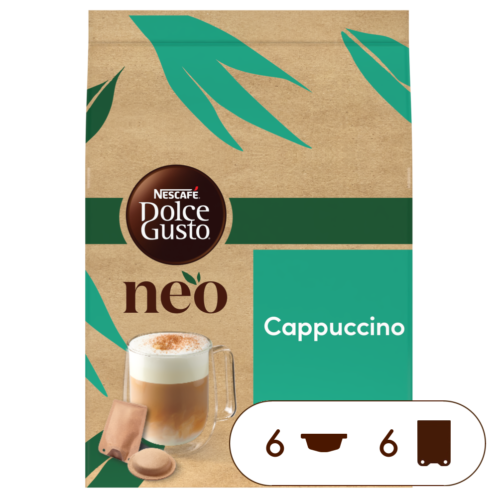 Boîte de 12 capsules NEO Cappuccino 6 Dosettes 6 Sachets NESCAFÉ® Dolce Gusto