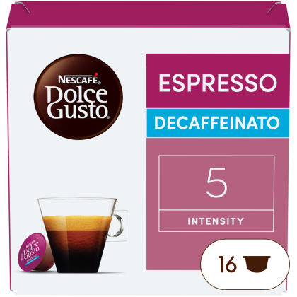 Boîte de 16 capsules ESPRESSO DECAFFEINATO 16 CAPSULES NESCAFÉ® Dolce Gusto