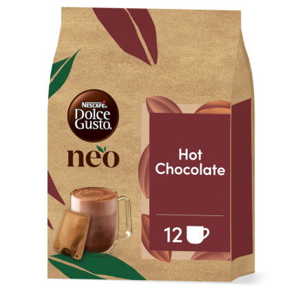 Pack éco-responsable de sachets de laits en papier recyclables NESCAFÉ® Dolce Gusto® NEO Chocolat Chaud