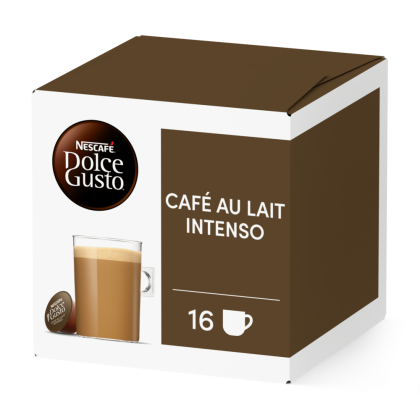 Boîte de 16 capsules CAFÉ AU LAIT INTENSO 16 CAPSULES NESCAFÉ® Dolce Gusto