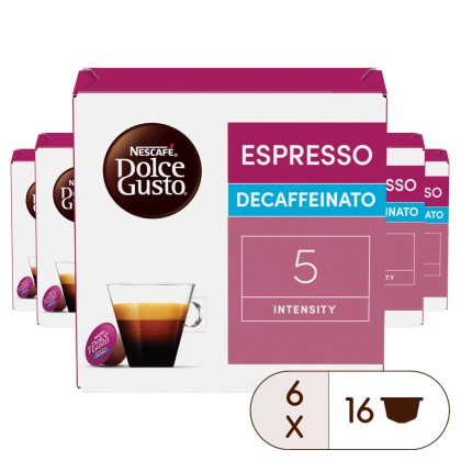 Boîte de 96 capsules PACK AVANTAGE ESPRESSO DECAFFEINATO 96 CAPSULES NESCAFÉ® Dolce Gusto