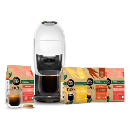 Pack NEO Latte Blanche + selection 100% café 4 boîtes