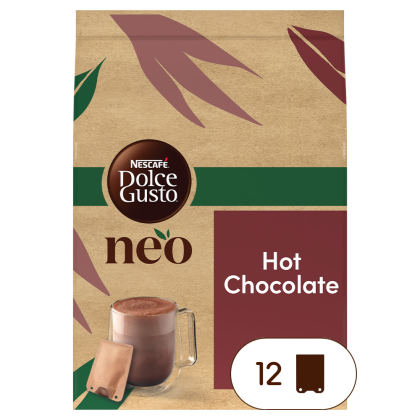 Pack &eacute;co-responsable de sachets de laits en papier recyclables NESCAF&Eacute;&reg; Dolce Gusto&reg; NEO Chocolat Chaud