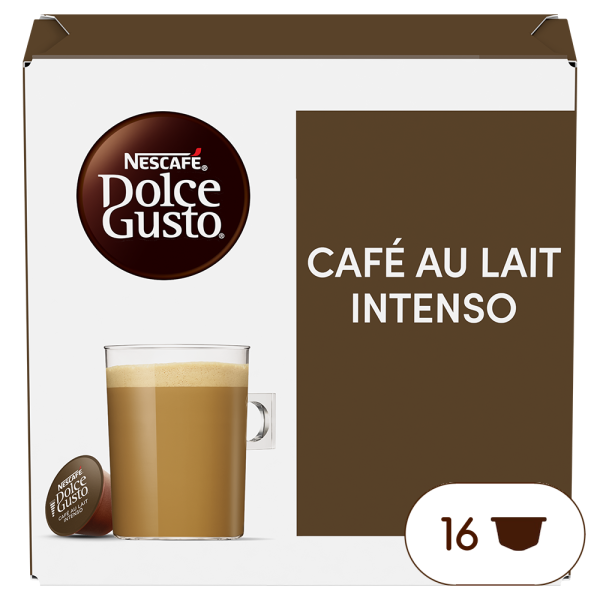 Boîte de 16 capsules CAFÉ AU LAIT INTENSO 16 CAPSULES NESCAFÉ® Dolce Gusto