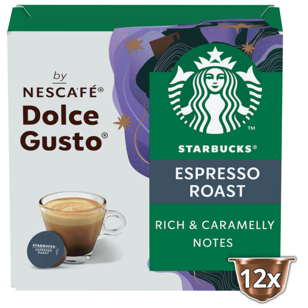 Boîte de 12 capsules STARBUCKS® ESPRESSO ROAST 12 CAPSULES NESCAFÉ® Dolce Gusto
