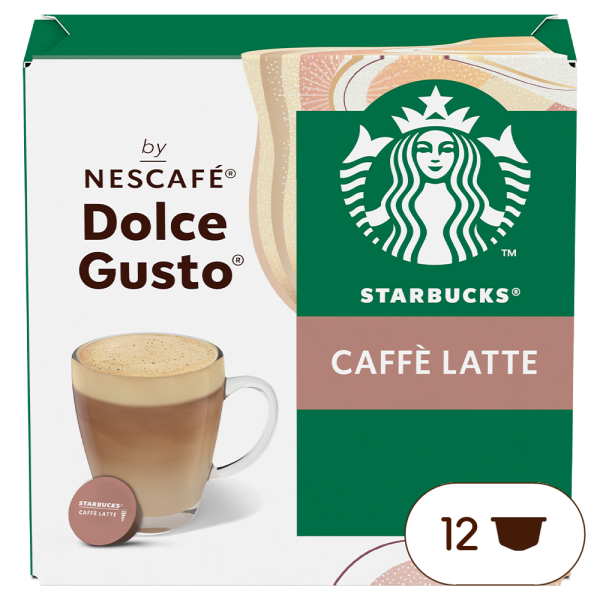 Boîte de 12 capsules STARBUCKS® CAFFE LATTE 12 CAPSULES NESCAFÉ® Dolce Gusto