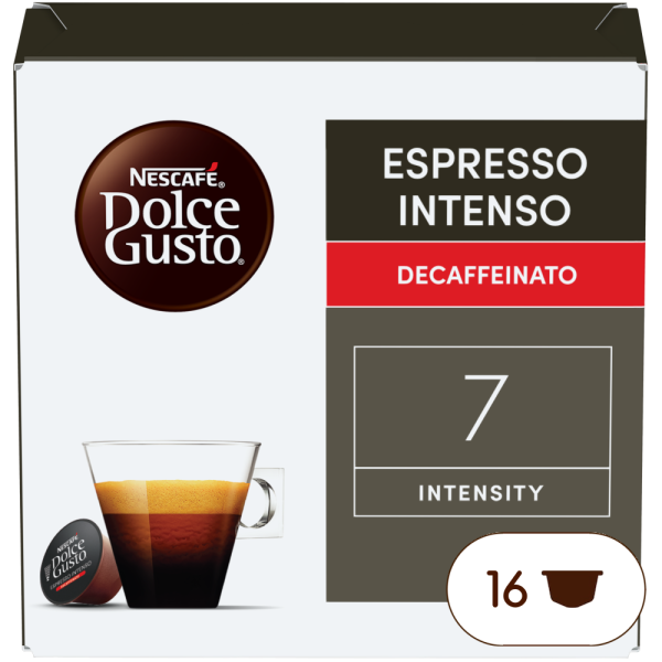 Boîte de 16 capsules ESPRESSO INTENSO DECAFFEINATO 16 CAPSULES NESCAFÉ® Dolce Gusto