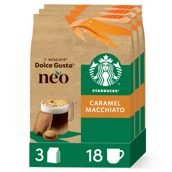 Pack NEO Starbucks® Caramel Macchiato 18 capsules & 18 sachets
