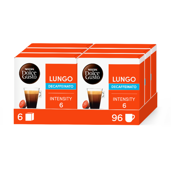 Boîte de 96 capsules PACK AVANTAGE LUNGO DECAFFEINATO 96 CAPSULES NESCAFÉ® Dolce Gusto