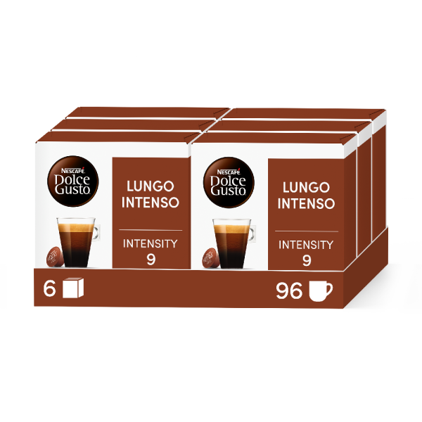 Boîte de 96 capsules PACK AVANTAGE LUNGO INTENSO 96 CAPSULES NESCAFÉ® Dolce Gusto