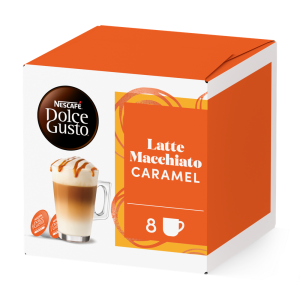 Boîte de 16 capsules CAFÉ LATTE MACCHIATO CARAMEL NESCAFÉ® Dolce Gusto®
