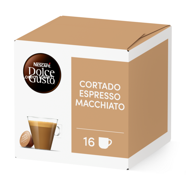 Boîte de 16 capsules ESPRESSO MACCHIATO (CORTADO) 16 CAPSULES NESCAFÉ® Dolce Gusto