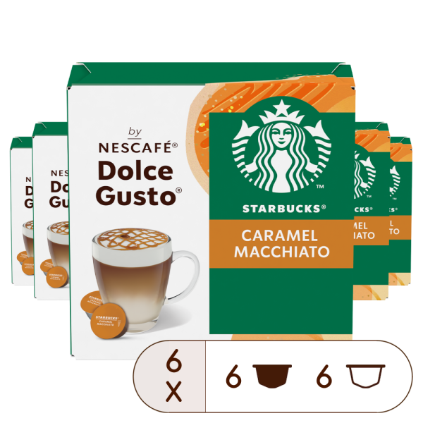 Boîte de 72 capsules PACK AVANTAGE STARBUCKS® CARAMEL MACCHIATO 72 CAPSULES NESCAFÉ® Dolce Gusto