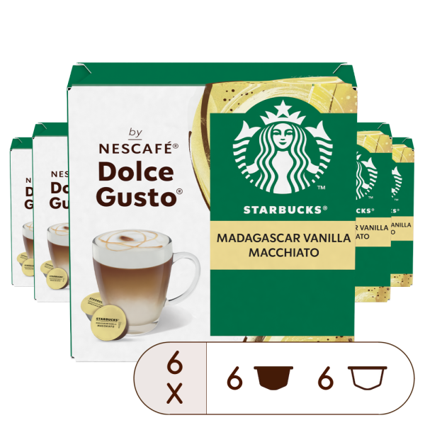 Boîte de 72 capsules PACK AVANTAGE STARBUCKS® VANILLA LATTE MACCHIATO 72 CAPSULES NESCAFÉ® Dolce Gusto