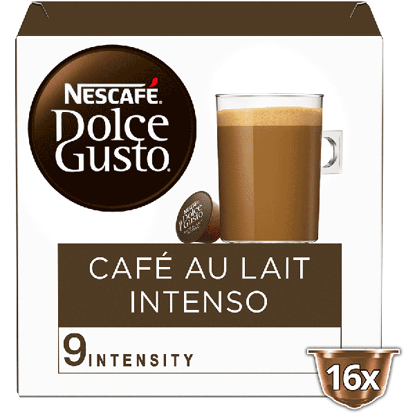Boîte de 16 capsules CAFÉ AU LAIT INTENSO NESCAFÉ® Dolce Gusto® 