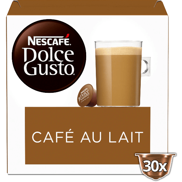 Boîte de 30 capsules CAFÉ AU LAIT MAGNUM NESCAFÉ® Dolce Gusto® 