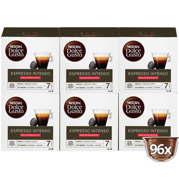 Pack avantage 96 capsules ESPRESSO INTENSO DECAFFEINATO NESCAFÉ® Dolce Gusto®
