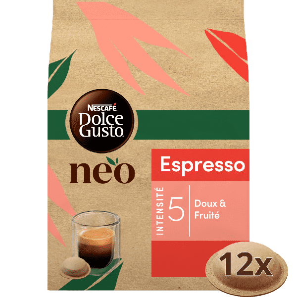 Pack éco-responsable de dosettes de café compostables en papier NESCAFÉ® Dolce Gusto® NEO Espresso