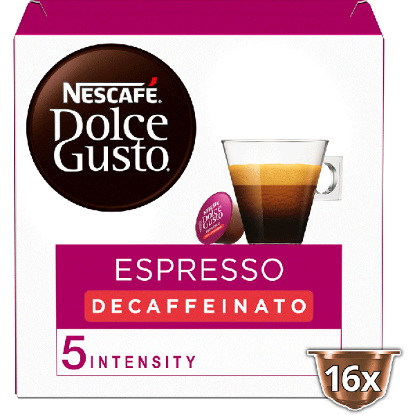 Boîte de 16 capsules ESPRESSO DECAFFEINATO NESCAFÉ® Dolce Gusto® 