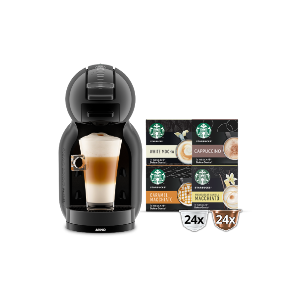 Pack MINI ME®  noire anthracite + selection Starbucks® gourmande 4 boîtes