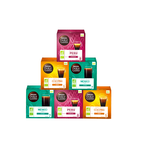 Pack dégustation 72 capsules 100% BIONESCAFÉ® Dolce Gusto® 