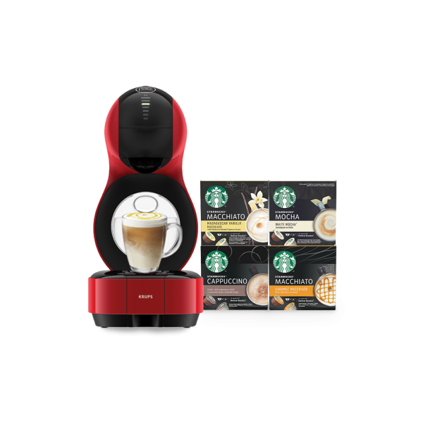 PACK LUMIO® ROUGE + SÉLECTION STARBUCKS® GOURMANDE 4 BOÎTES