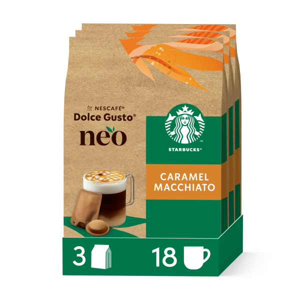 Pack NEO Starbucks® Caramel Macchiato 18 capsules & 18 sachets