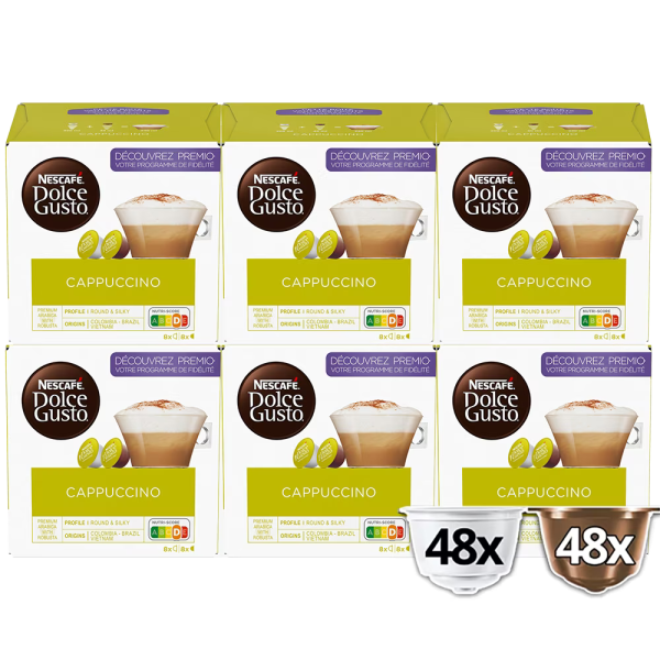 Pack avantage 96 capsules CAPPUCCINO NESCAFÉ® Dolce Gusto® 