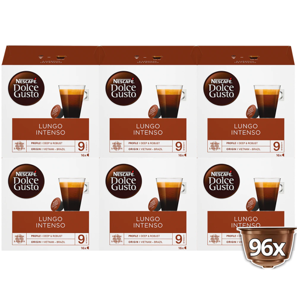 Pack avantage 96 capsules LUNGO INTENSO NESCAFÉ® Dolce Gusto® 