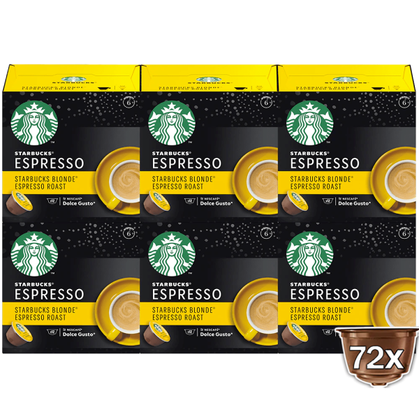 Pack avantage 72 capsules STARBUCKS® BLONDE ESPRESSO ROAST NESCAFÉ® Dolce Gusto® 