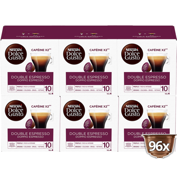 Pack avantage 96 capsules DOUBLE ESPRESSO NESCAFÉ® Dolce Gusto® 