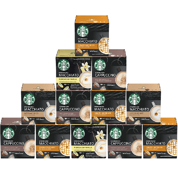 Pack dégustation 144 capsules GOURMAND STARBUCKS®NESCAFÉ® Dolce Gusto®

