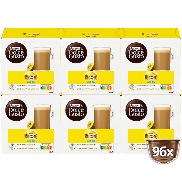 Pack avantage 96 capsules RICORÉ® LATTE NESCAFÉ® Dolce Gusto® 