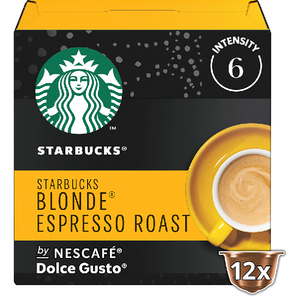 Boîte de 12 capsules STARBUCKS® BLONDE ESPRESSO ROAST NESCAFÉ® Dolce Gusto® 