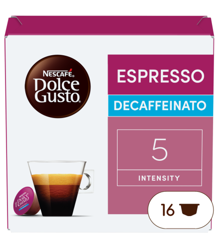 Boîte de 16 capsules ESPRESSO DECAFFEINATO 16 CAPSULES NESCAFÉ® Dolce Gusto