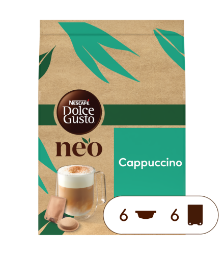 Boîte de 12 capsules NEO Cappuccino 6 Dosettes 6 Sachets NESCAFÉ® Dolce Gusto
