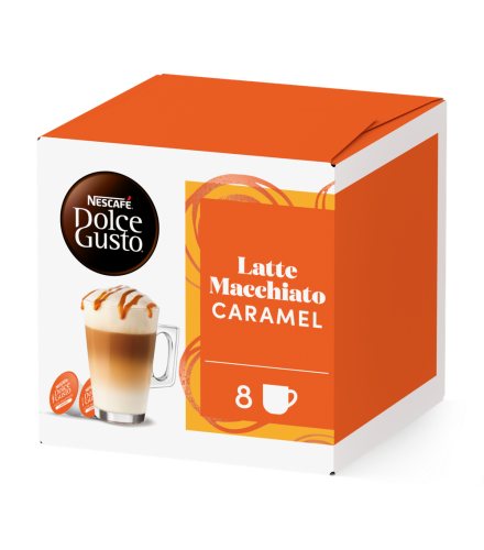 Bo&icirc;te de 16 capsules CAF&Eacute; LATTE MACCHIATO CARAMEL NESCAF&Eacute;&reg; Dolce Gusto&reg;
