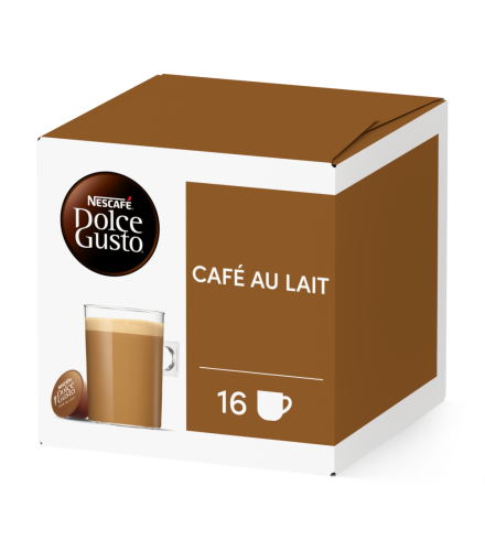 Boîte de 16 capsules CAFÉ AU LAIT 16 CAPSULES NESCAFÉ® Dolce Gusto