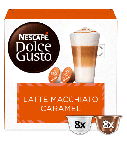Boîte de 16 capsules CAFÉ LATTE MACCHIATO CARAMEL NESCAFÉ® Dolce Gusto®
