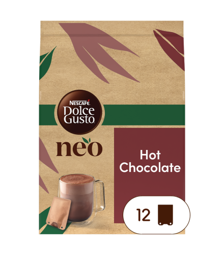 Pack éco-responsable de sachets de laits en papier recyclables NESCAFÉ® Dolce Gusto® NEO Chocolat Chaud