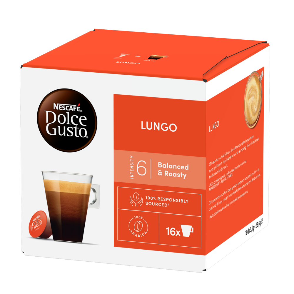 Café allongé Lungo - Pack 96 Capsules | Dolce Gusto®