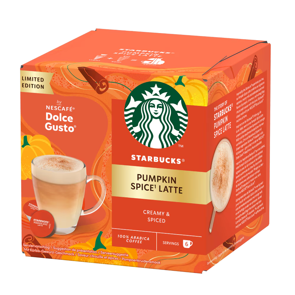STARBUCKS® Pumpkin Spice Latte Coffee - 12 Capsules | Dolce Gusto®