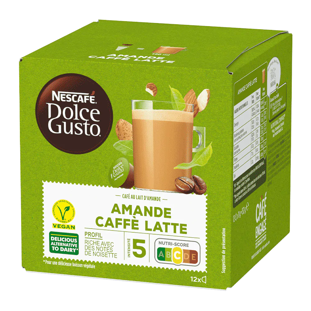 Caf Latte Lait d amande 12 Capsules Dolce Gusto