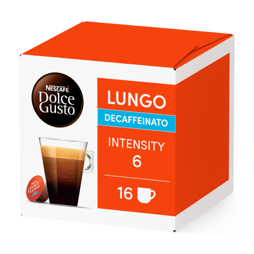 Boîte de 16 capsules LUNGO DECAFFEINATO 16 CAPSULES NESCAFÉ® Dolce Gusto