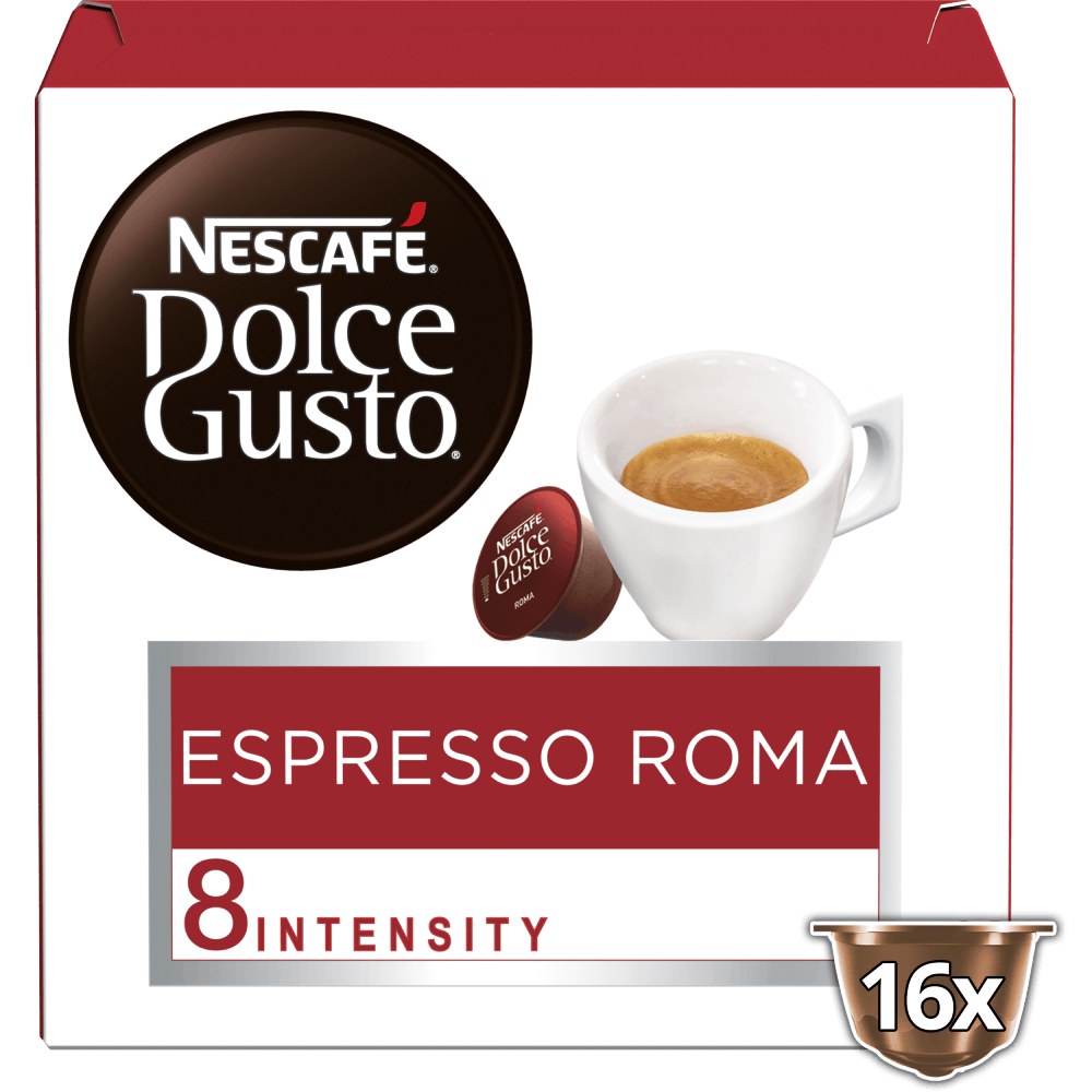 Café italien espresso Roma 16 Capsules NESCAFÉ® Dolce Gusto®