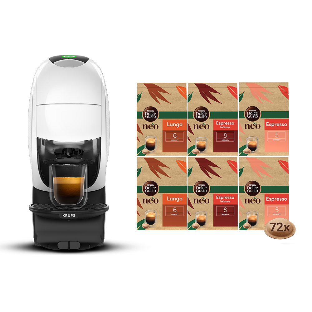 Pack NEO Latte blanche + selection 100% café 6 boîtes
