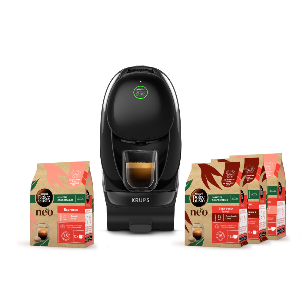 Pack NEO Caffè noire + selection cafés courts 4 boîtes