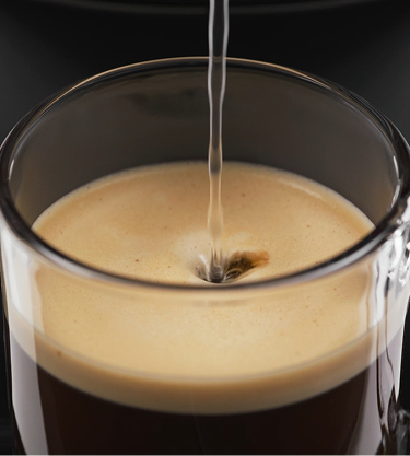 Zoom sur une tasse d'espresso