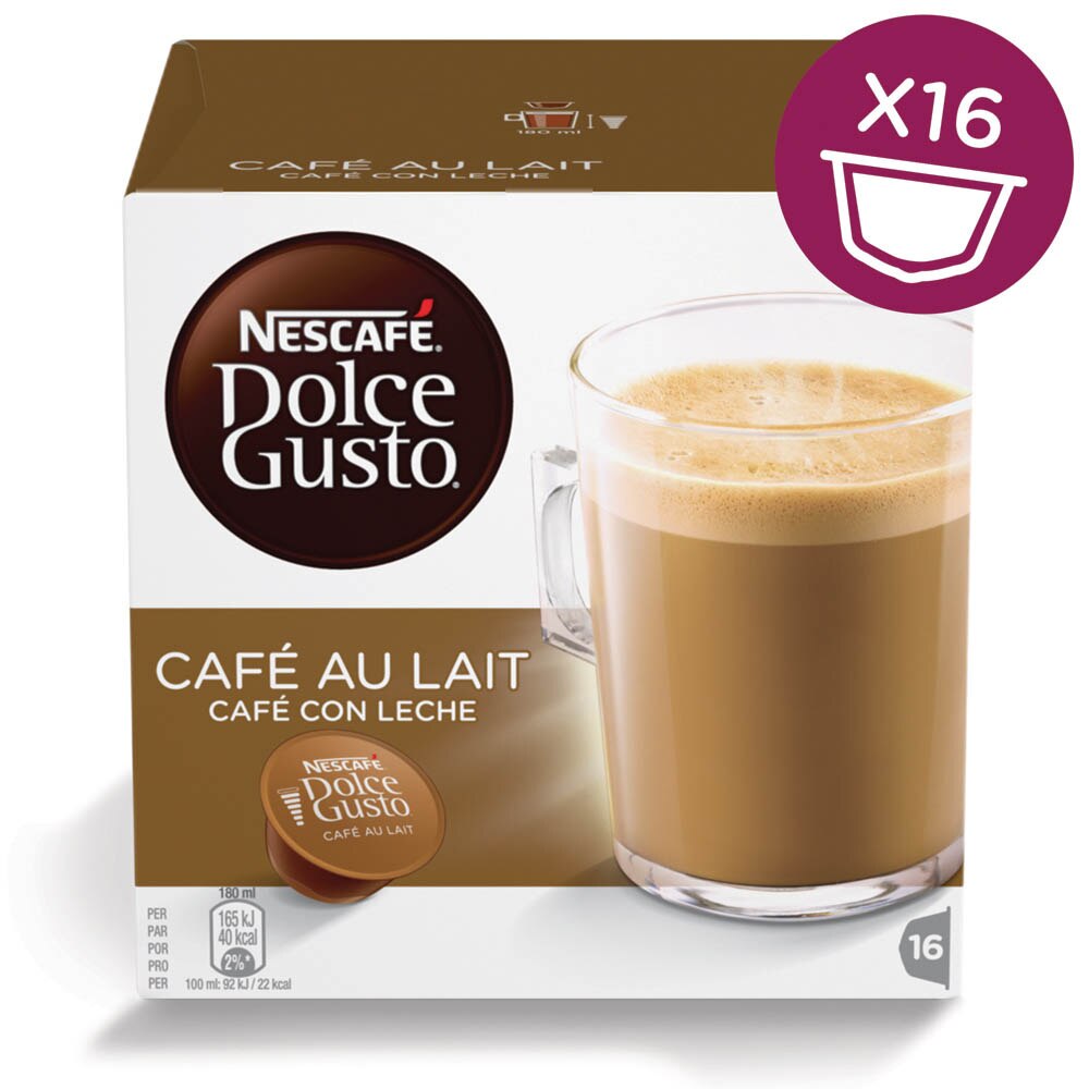 Caf Au Lait 16 Capsules NESCAF Dolce Gusto Caf Au Lait 16 Capsules NESCAF Dolce Gusto