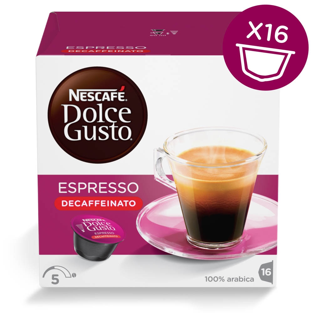 Espresso Decaffeinato 16 Capsules NESCAFÉ® Dolce Gusto®